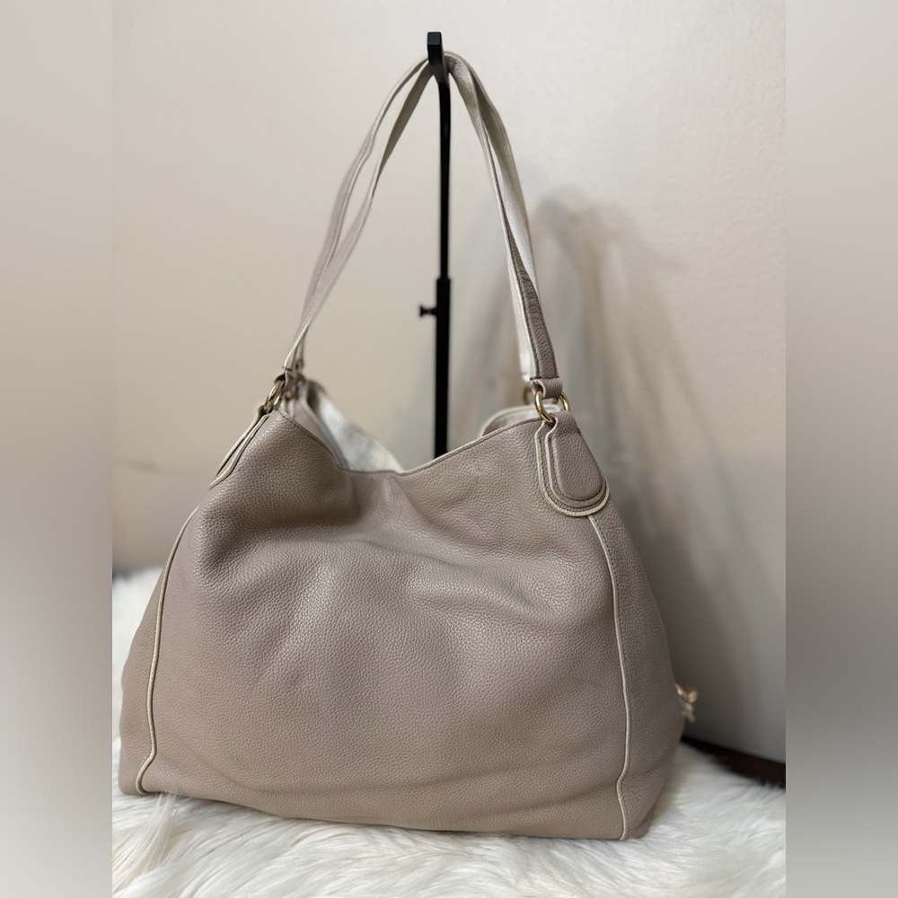 Coach Beige Leather Hobo Bag - Picture 9 of 12